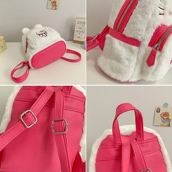 Cute Plush Backpack Soft Fluffy Cartoon Shoulder Bag for Women Gift main image 5